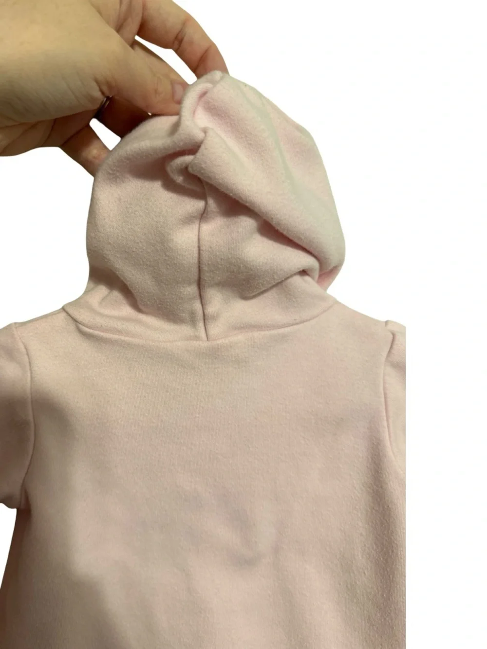 Y2K Fisher-Price Peek-A-Boo Bear Pink Hooded Sweatshirt Baby Girl Size 3-6 M